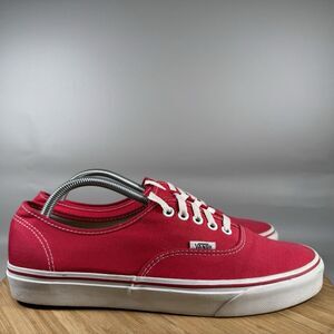 Vans Authentic Skate Shoes Mens Size 11 Red Canvas Sneakers